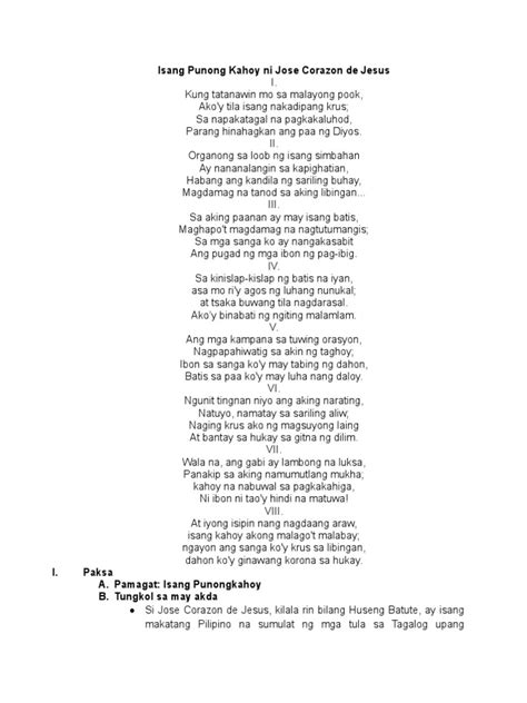 isang punong kahoy tula meaning